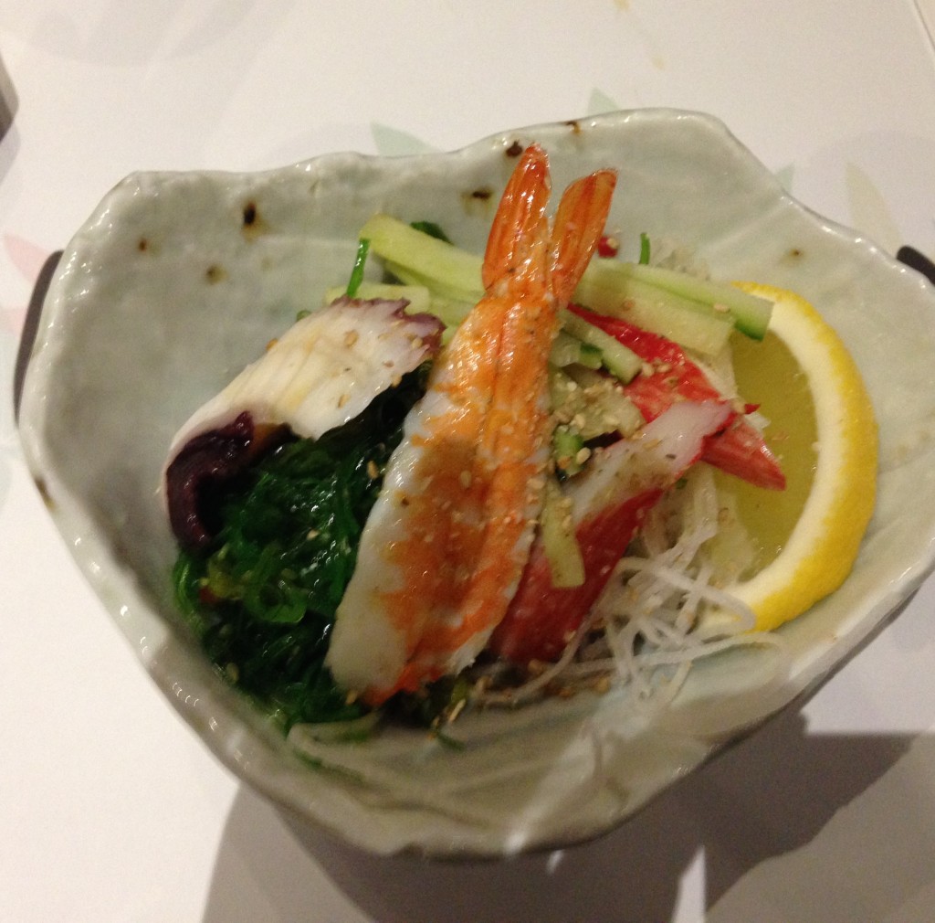 Sunomono Salad - Wakame salad with shrimp, crab stick & surf clam