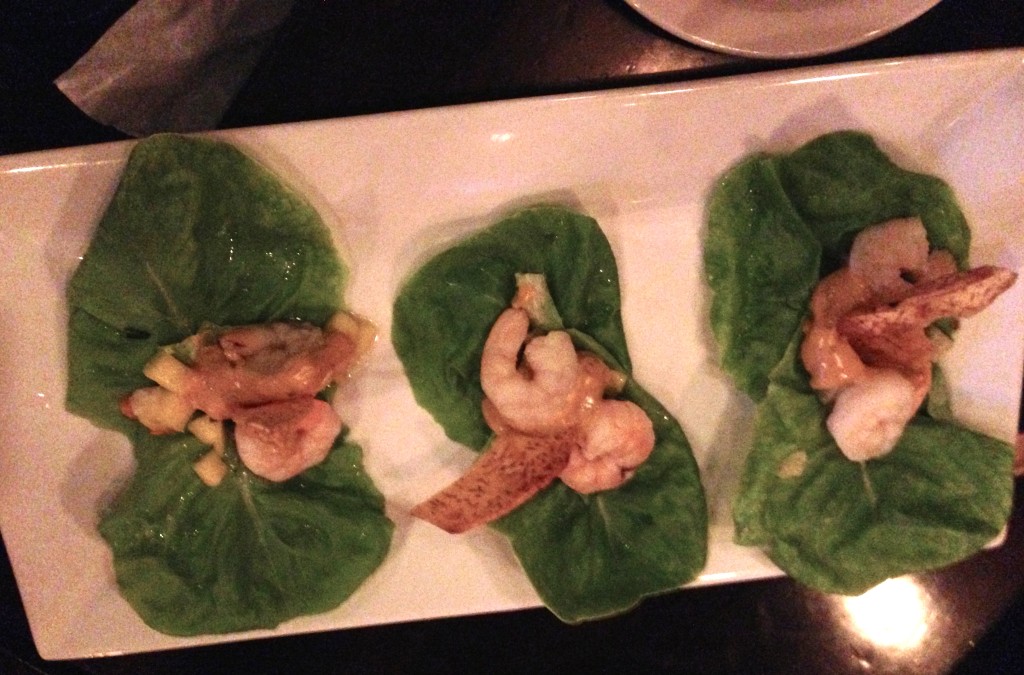 Shrimp lettuce wrap