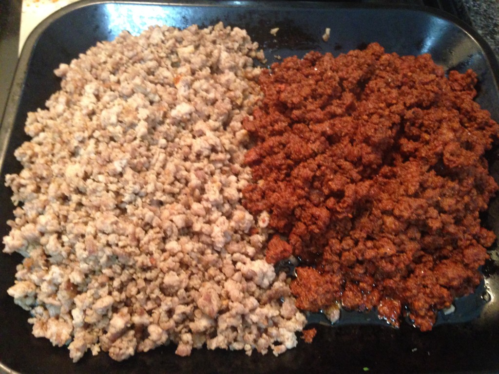 Taco filling - Chorizo and Pork