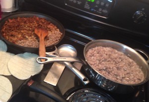 Taco tortilla and filling