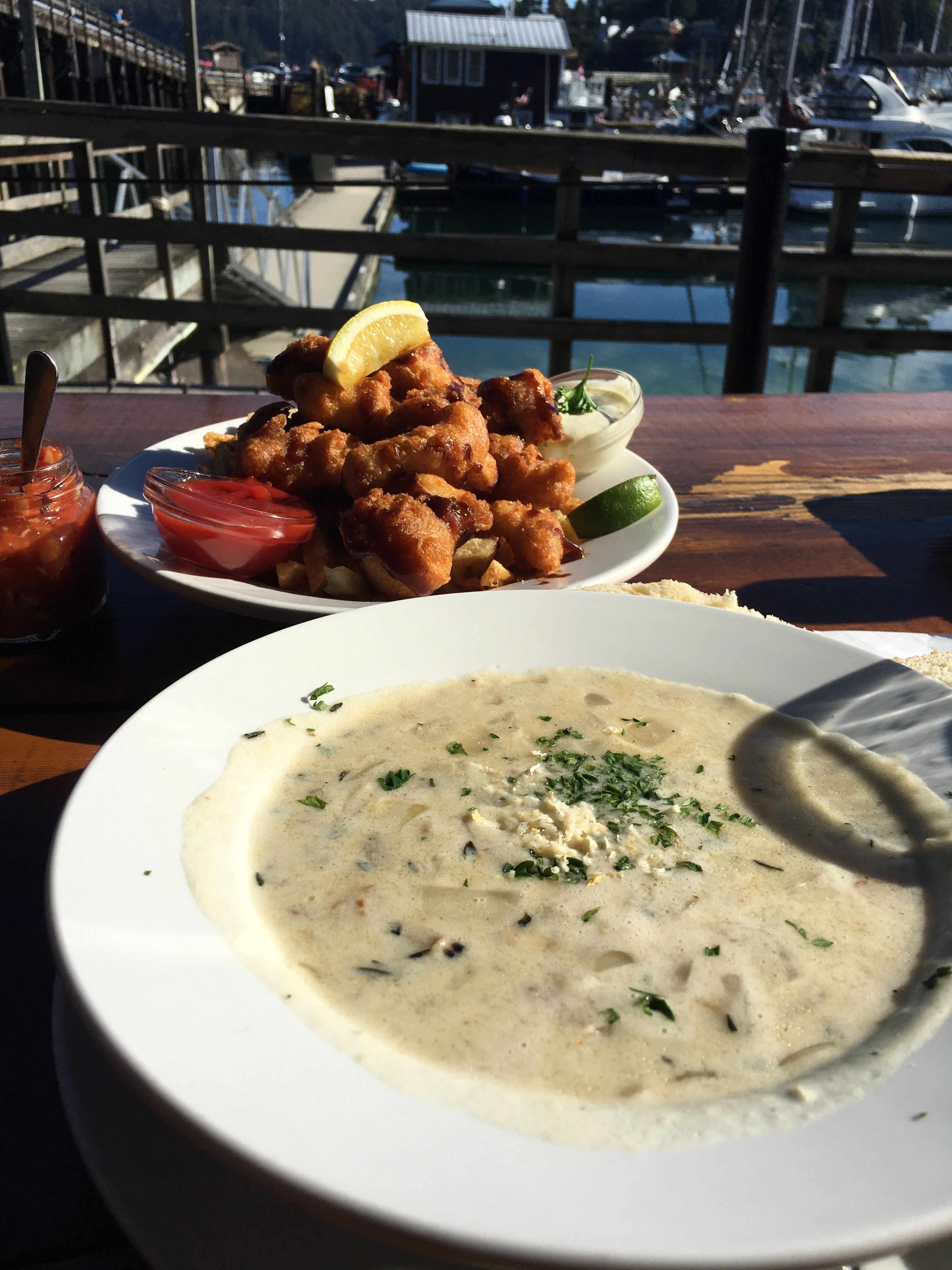 Clam Chowder & Fish Fritters