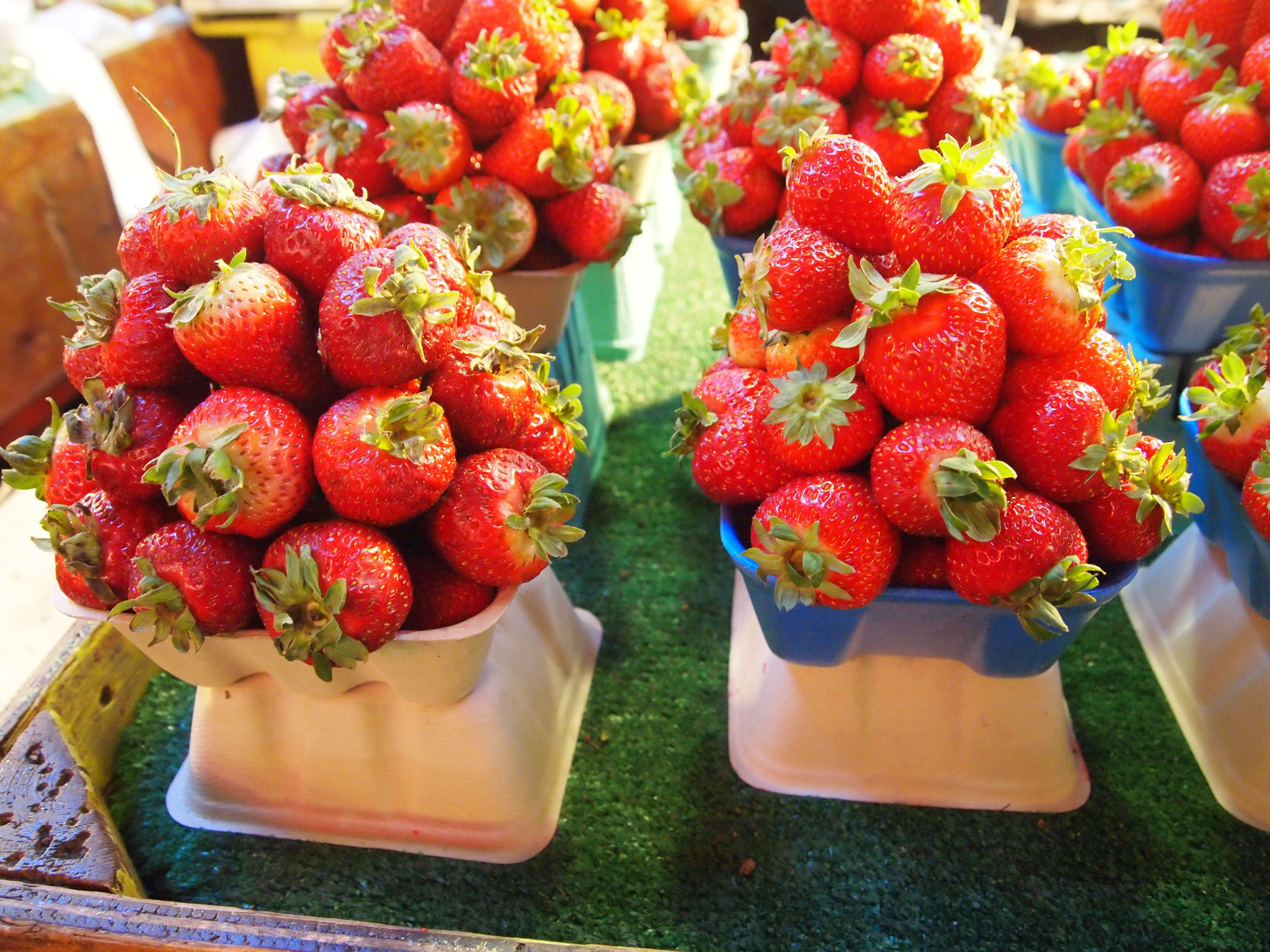 Piles of Strawberries from Granville Island Public Market