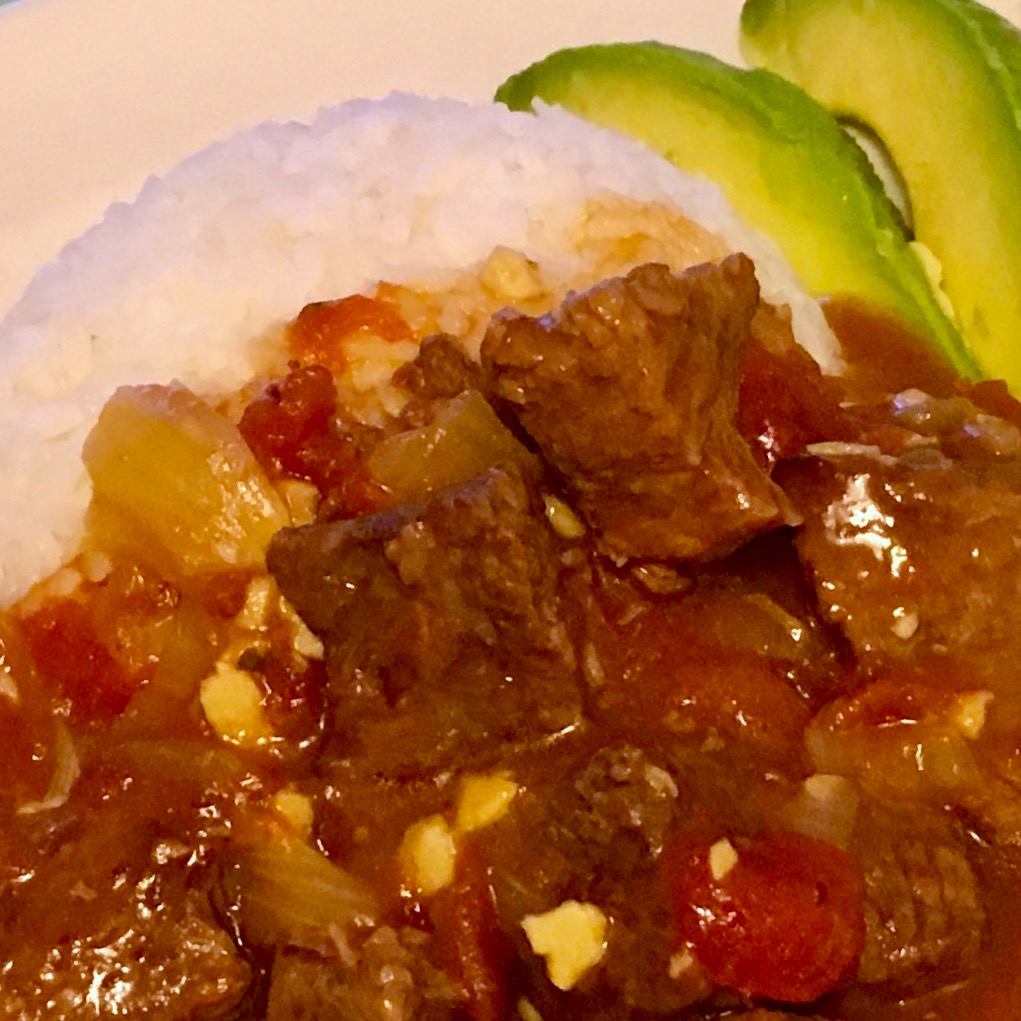 Red Curry Beef Stew with Rice